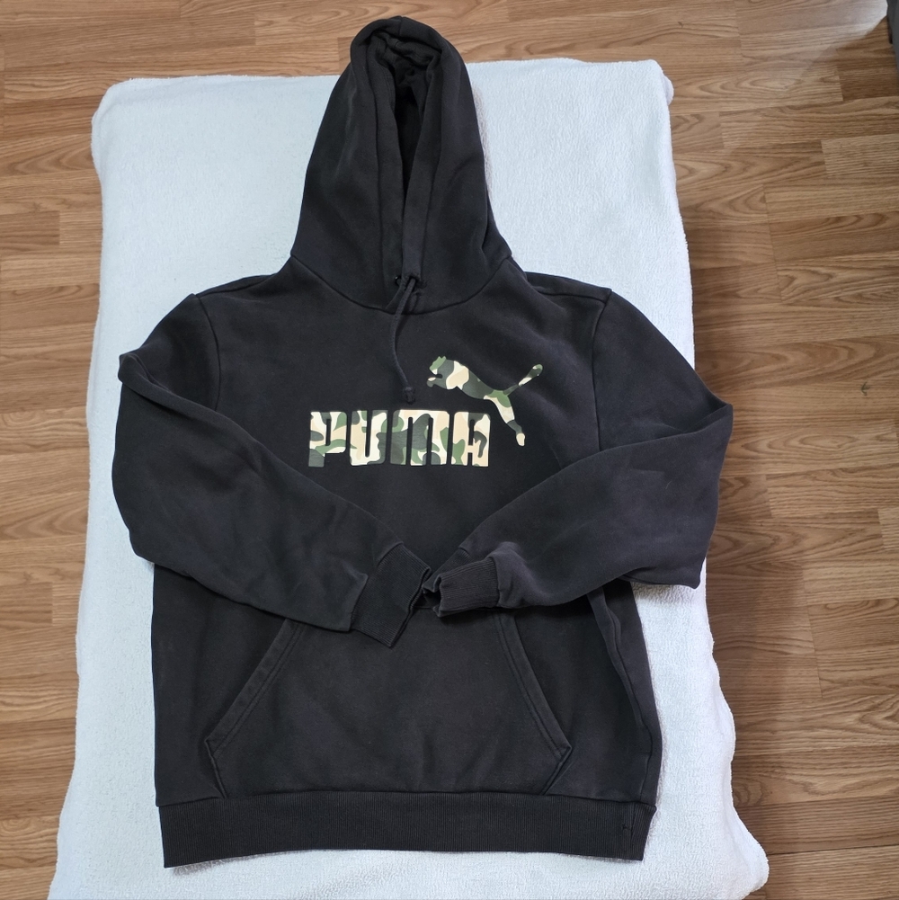 Puma Black and Gold Men's Hoodie